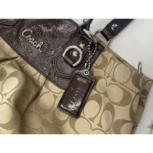 Coach F15510 Authenticated Ashley Signature Sateen Carryall Shoulder Bag - Picture 6 of 8